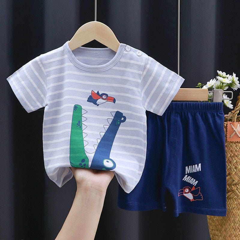 Proactive Baby CoolPrint Unique Summer Baby Boy T-Shirt & Pant Combination Clothes