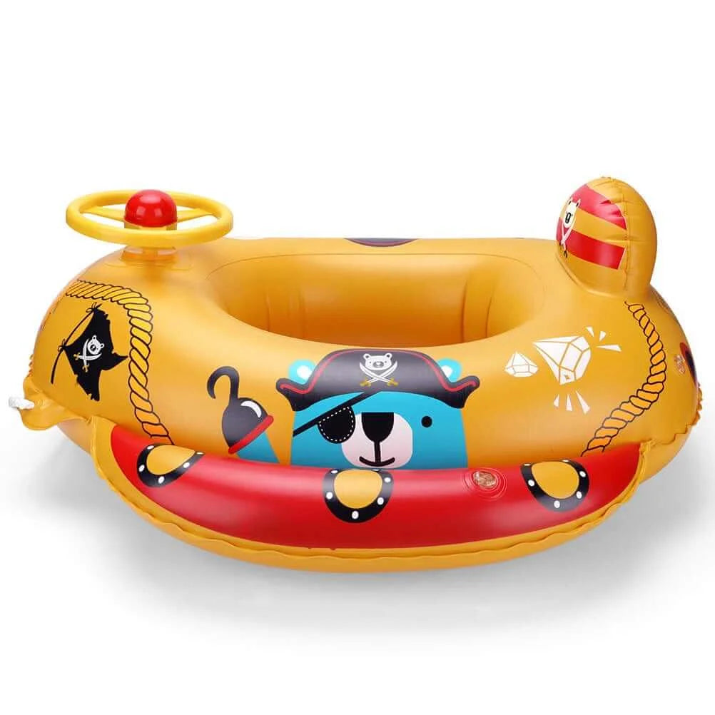 Toddler Inflatable Pirate Boat Pool Float With Built-in Squirt Gun