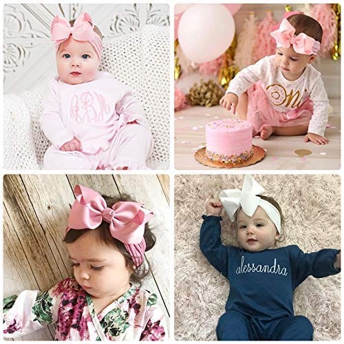 Proactive Baby Baby Headband Grosgrain Baby Girl Bow Headbands for Newborns Babies Age 0-36 Months