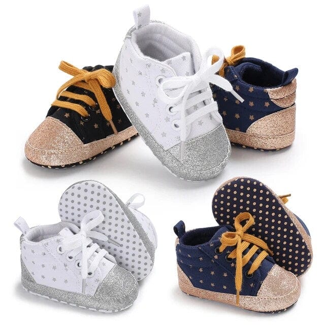 Proactive Baby Baby & Toddler LoveTheRoad Infant Boys/Girls Star/Strip Canvas Shoes  - Soft Sole, Anti-Slip & Strong Shoes