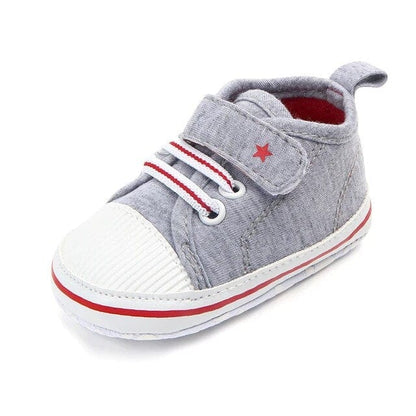 Proactive Baby Baby & Toddler LoveTheRoad Infant Boys/Girls Star/Strip Canvas Shoes  - Soft Sole, Anti-Slip & Strong Shoes