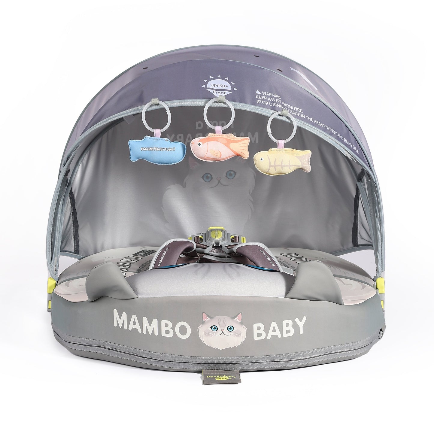 Mambobaby™ Baby Swim Float with Canopy & Safety Seat (3–24 Months) | Cat Edition - 10790228-3d-cover-steamship-m - Proactive Baby