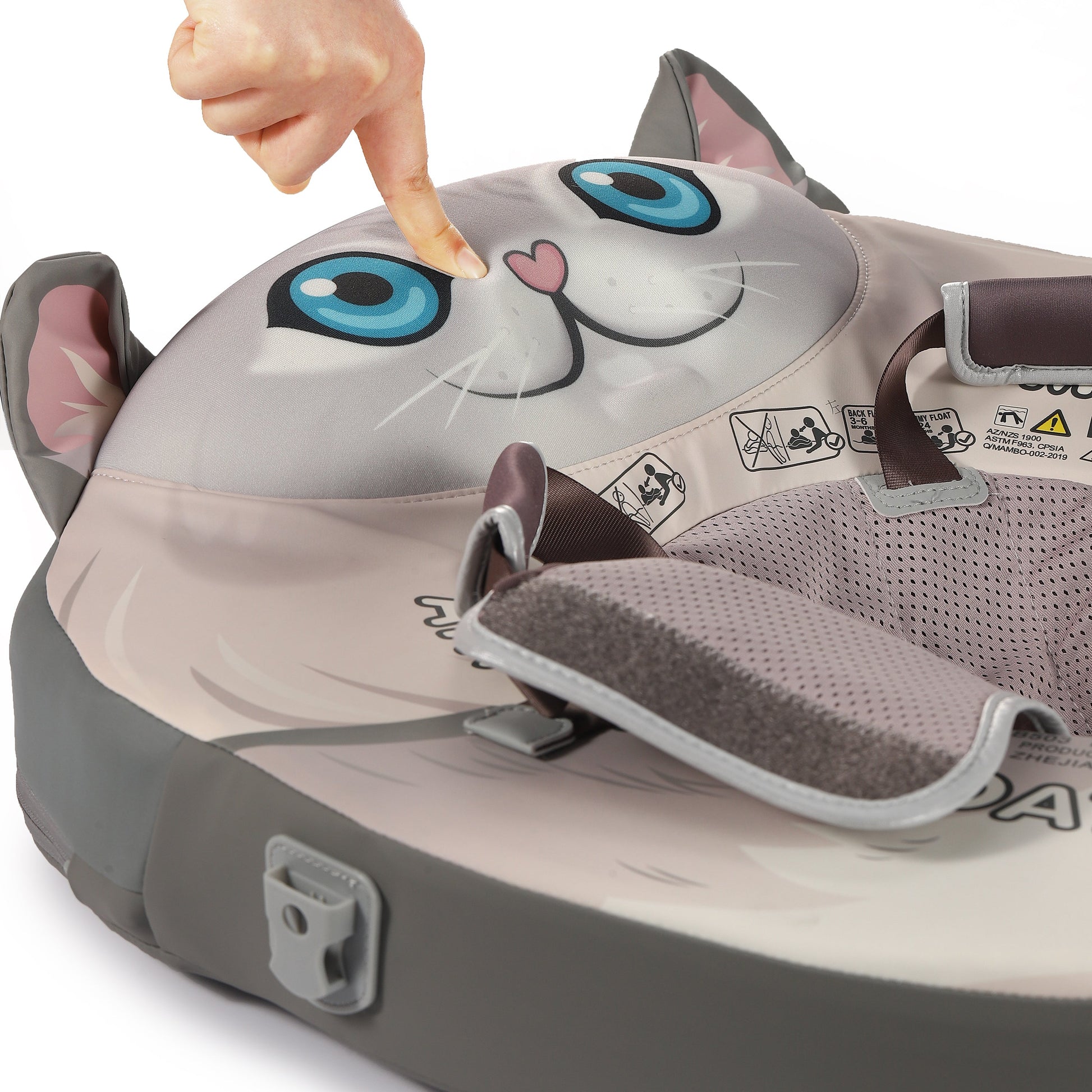 Mambobaby™ Baby Swim Float with Canopy & Safety Seat (3–24 Months) | Cat Edition - 10790228-3d-cover-steamship-m - Proactive Baby