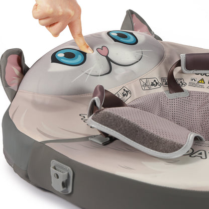 Mambobaby™ Baby Swim Float with Canopy & Safety Seat (3–24 Months) | Cat Edition - 10790228-3d-cover-steamship-m - Proactive Baby