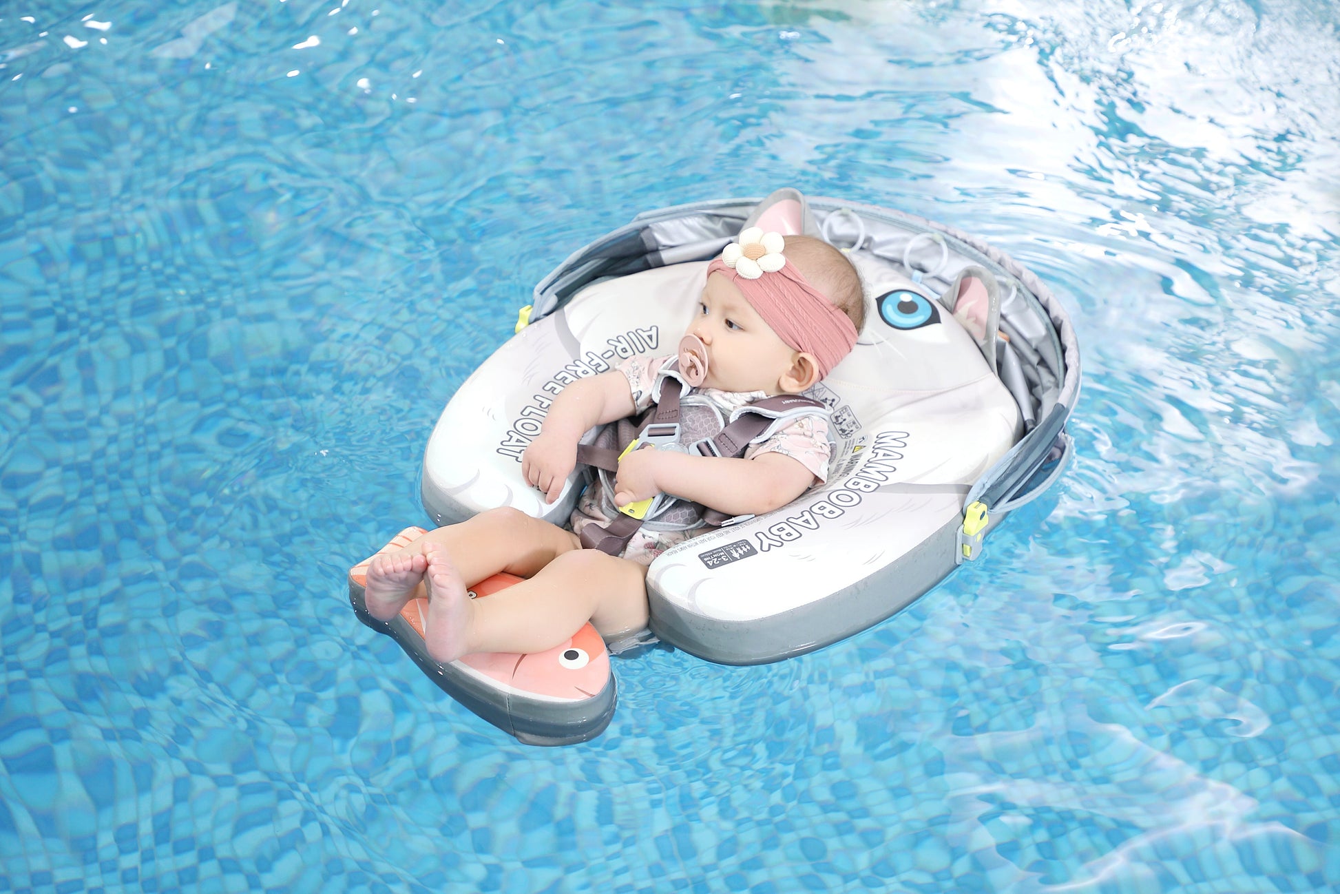 Mambobaby™ Baby Swim Float with Canopy & Safety Seat (3–24 Months) | Cat Edition - 10790228-3d-cover-steamship-m - Proactive Baby