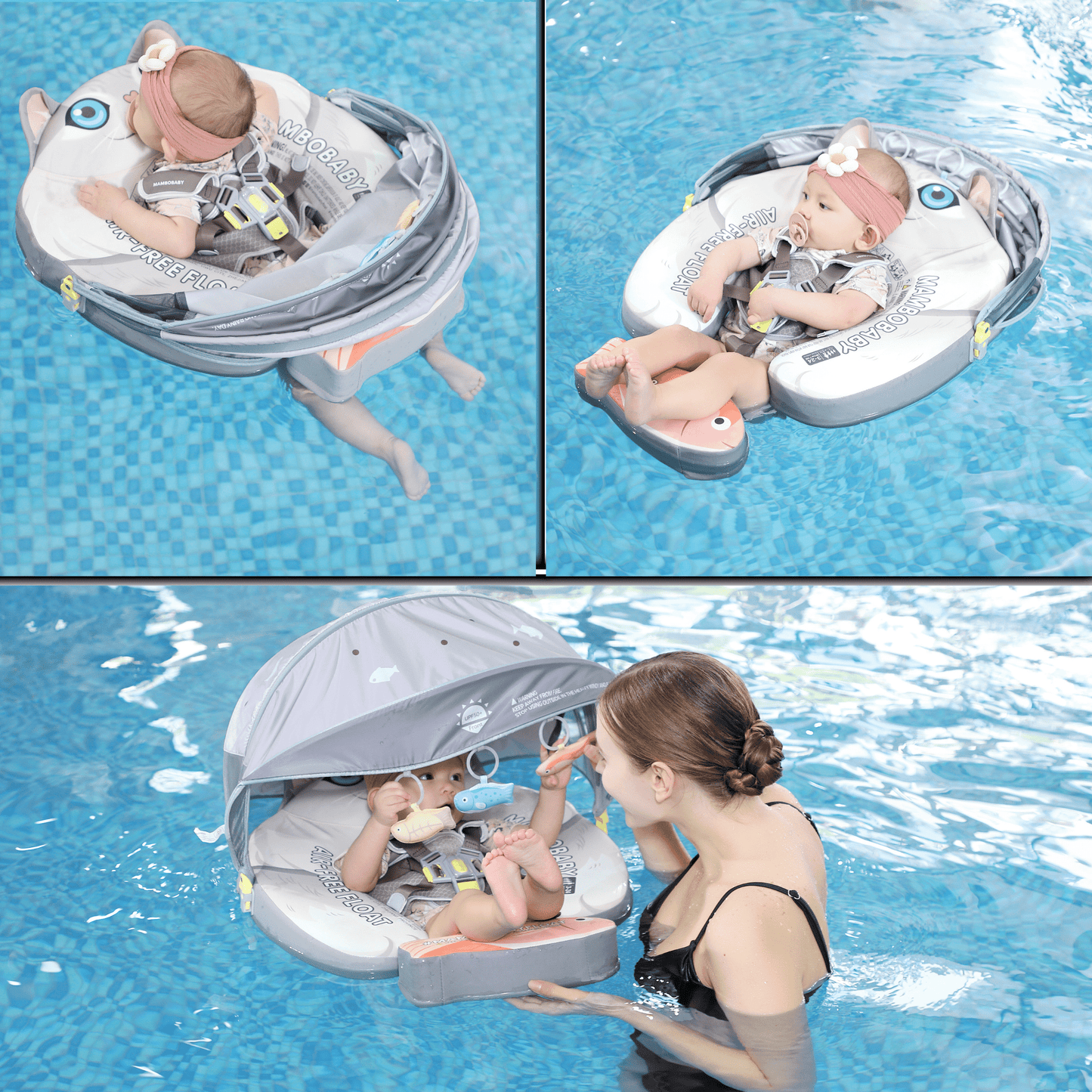 Mambobaby™ Baby Swim Float with Canopy & Safety Seat (3–24 Months) | Cat Edition - 10790228-3d-cover-steamship-m - Proactive Baby