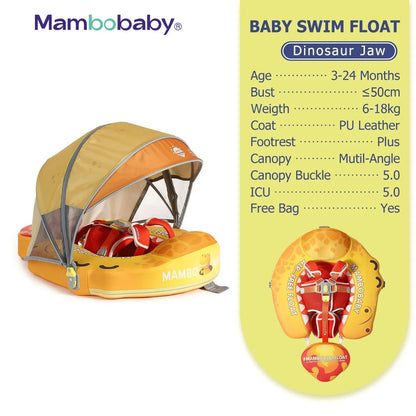 Mambobaby™ Baby Swim Float with Canopy & Safety Seat (3–24 Months) | Dino Jaw Edition - 10790228-3d-cover-steamship-m - Proactive Baby