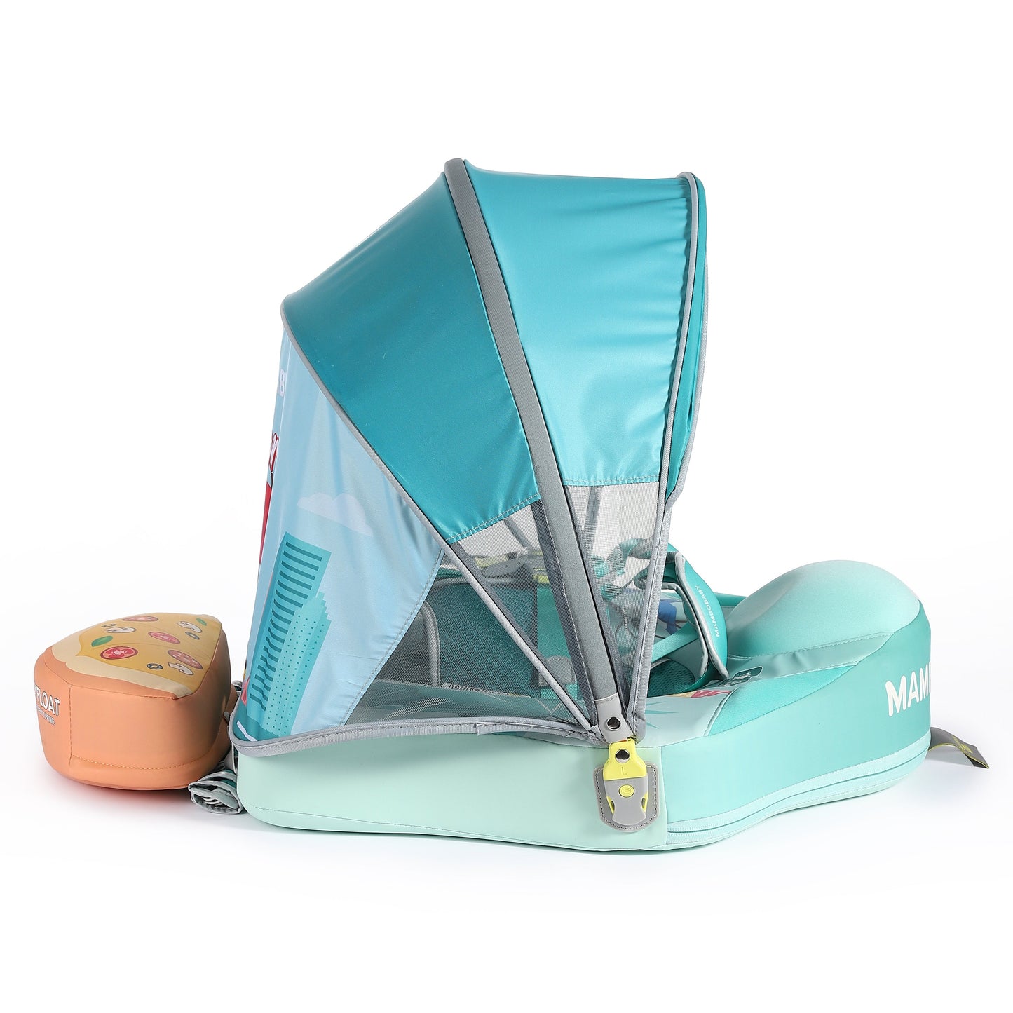 Mambobaby™ Baby Swim Float with Canopy & Safety Seat (3–24 Months) | Magic New York Edition - 10790228-3d-cover-steamship-m - Proactive Baby