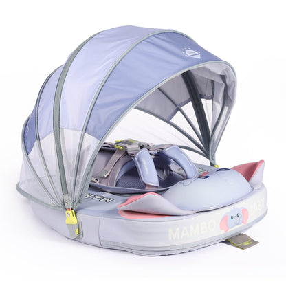 Mambobaby™ Baby Swim Float with Canopy & Safety Seat (3–24 Months) |Mommy Elephant Edition - 10790228-3d-cover-steamship-m - Proactive Baby