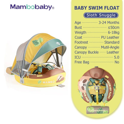 Mambobaby™ Baby Swim Float with Canopy & Safety Seat (3–24 Months) | Sloth Snuggle Edition - 10790228-3d-cover-steamship-m - Proactive Baby