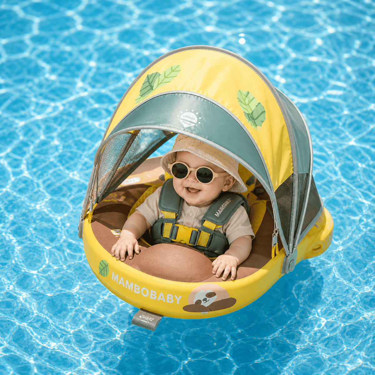 Mambobaby™ Baby Swim Float with Canopy & Safety Seat (3–24 Months) | Sloth Snuggle Edition - 10790228-3d-cover-steamship-m - Proactive Baby