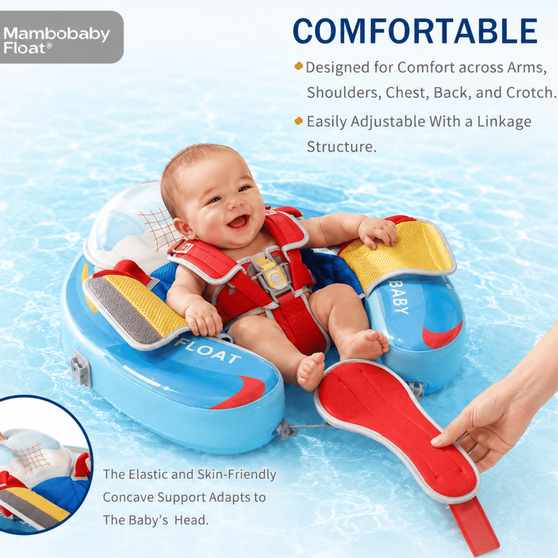 Mambobaby™ Baby Swim Float with Canopy & Safety Seat (3–24 Months) | Speedy Boat Edition - 10790228-3d-cover-steamship-m - Proactive Baby