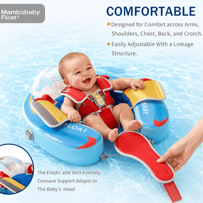 Mambobaby™ Baby Swim Float with Canopy & Safety Seat (3–24 Months) | Speedy Boat Edition - 10790228-3d-cover-steamship-m - Proactive Baby