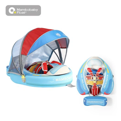 Mambobaby™ Baby Swim Float with Canopy & Safety Seat (3–24 Months) | Speedy Boat Edition - 10790228-3d-cover-steamship-m - Proactive Baby