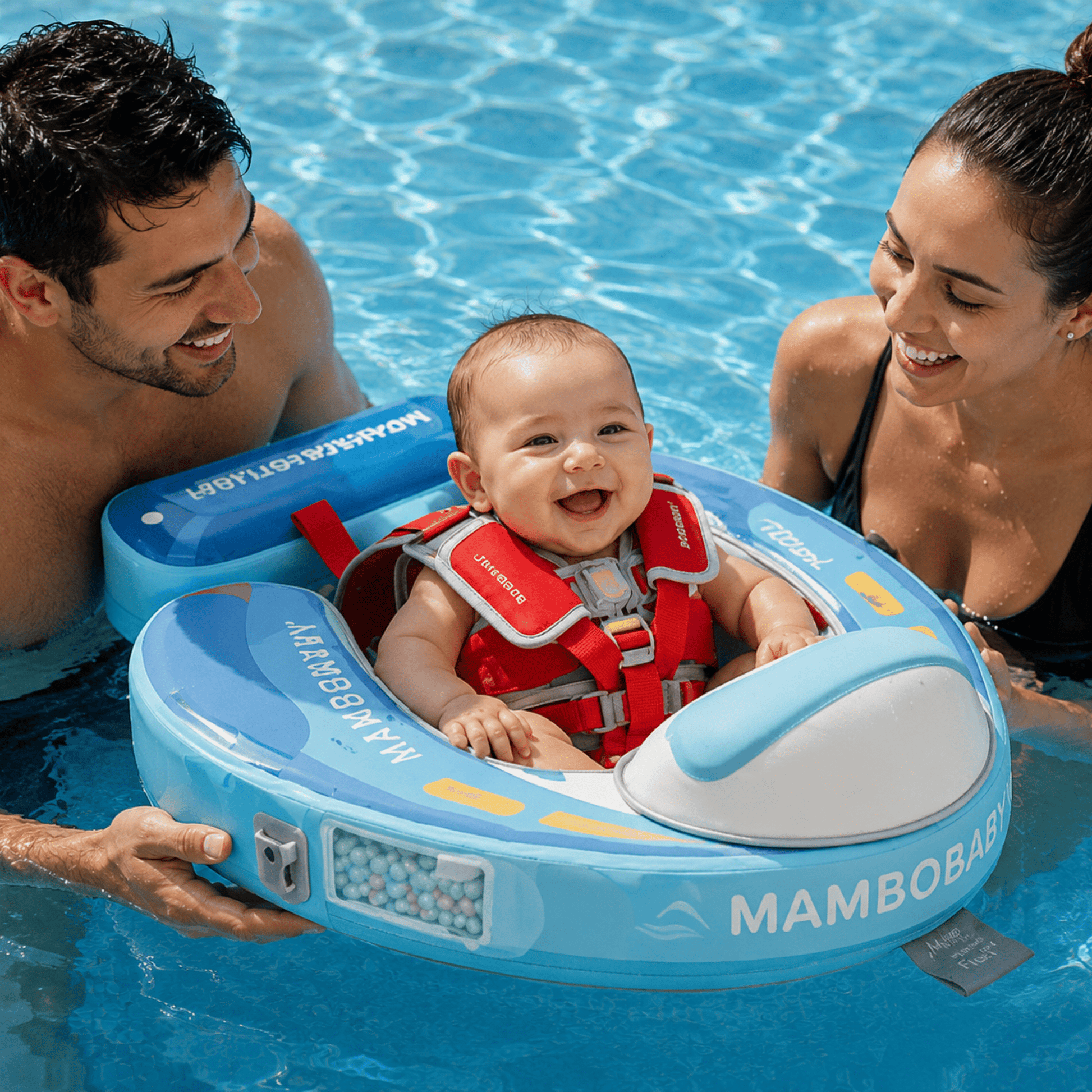 Mambobaby™ Baby Swim Float with Canopy & Safety Seat (3–24 Months) | Speedy Boat Edition - 10790228-3d-cover-steamship-m - Proactive Baby