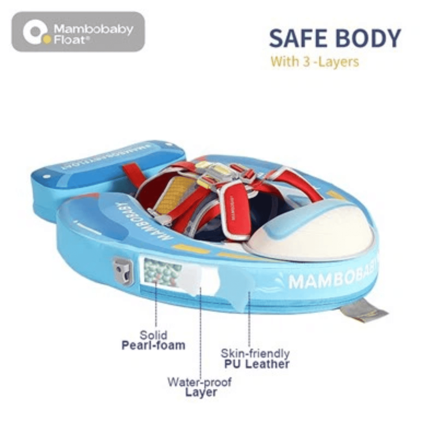 Mambobaby™ Baby Swim Float with Canopy & Safety Seat (3–24 Months) | Speedy Boat Edition - 10790228-3d-cover-steamship-m - Proactive Baby