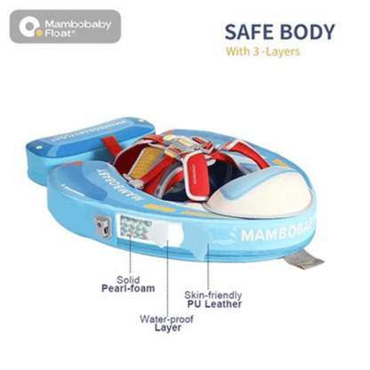 Mambobaby™ Baby Swim Float with Canopy & Safety Seat (3–24 Months) | Speedy Boat Edition - 10790228-3d-cover-steamship-m - Proactive Baby