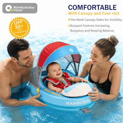 Mambobaby™ Baby Swim Float with Canopy & Safety Seat (3–24 Months) | Speedy Boat Edition - 10790228-3d-cover-steamship-m - Proactive Baby