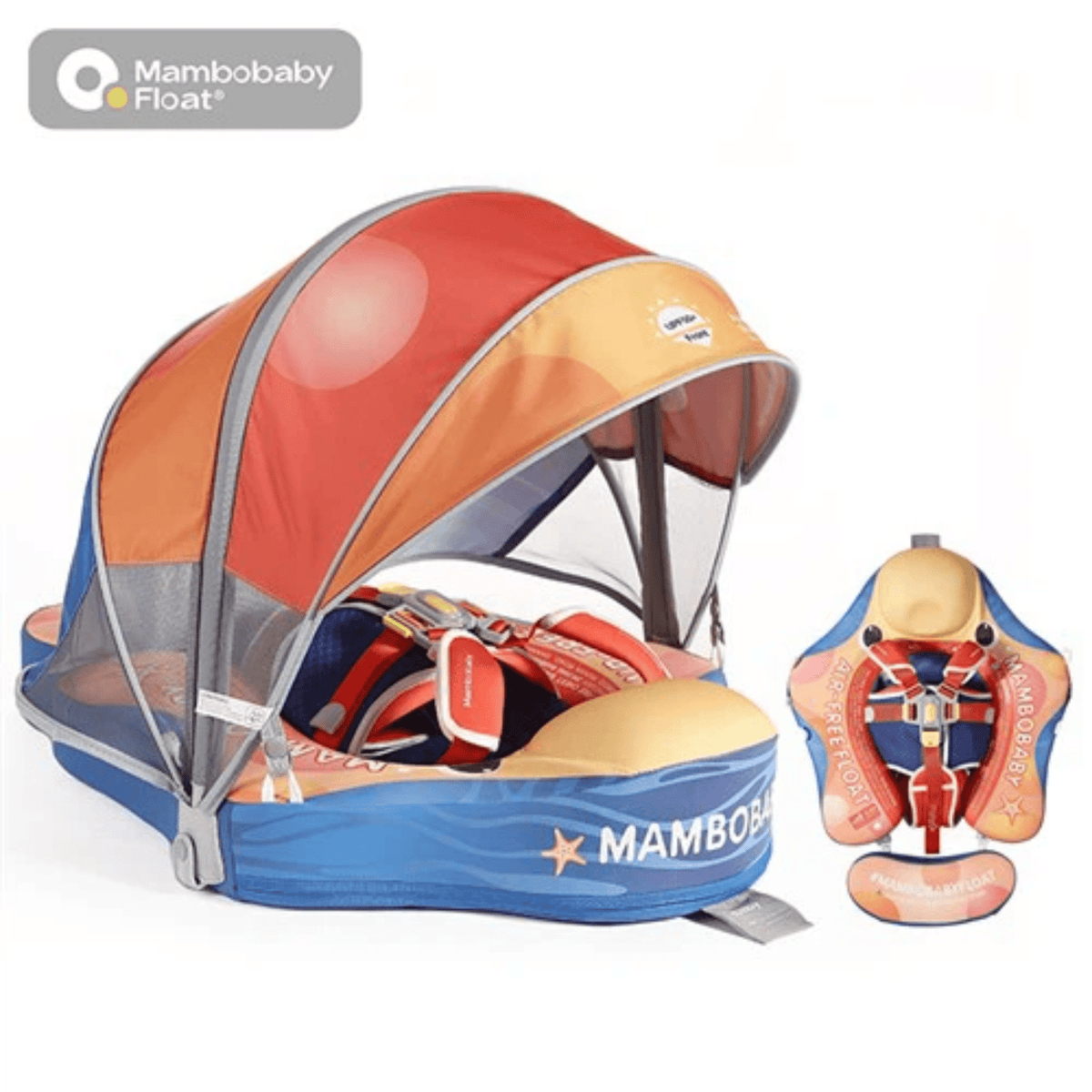 Mambobaby™ Baby Swim Float with Canopy & Safety Seat (3–24 Months) | Starry Fun Edition - 10790228-3d-cover-steamship-m - Proactive Baby