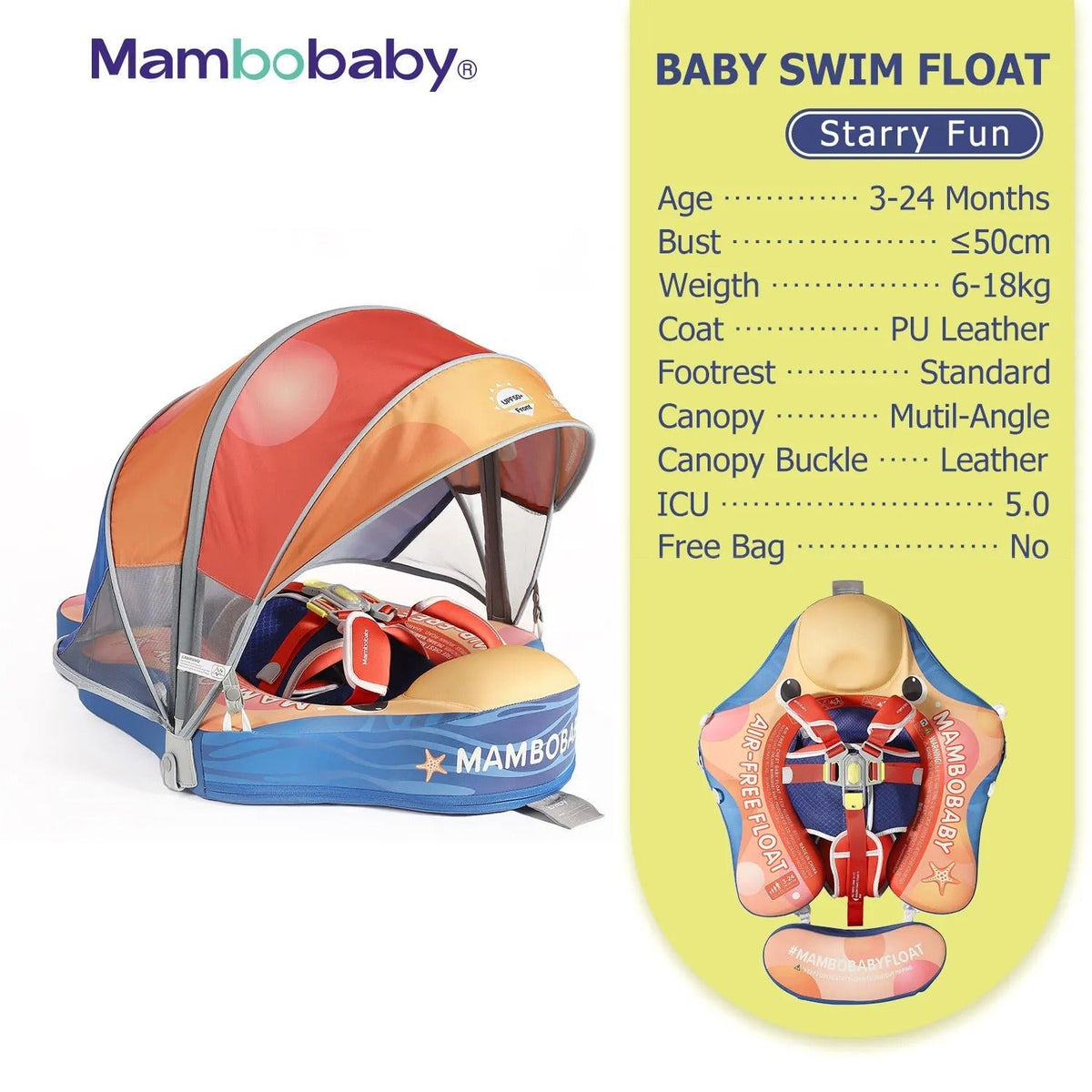 Mambobaby™ Baby Swim Float with Canopy & Safety Seat (3–24 Months) | Starry Fun Edition - 10790228-3d-cover-steamship-m - Proactive Baby