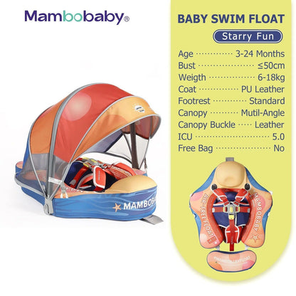 Mambobaby™ Baby Swim Float with Canopy & Safety Seat (3–24 Months) | Starry Fun Edition - 10790228-3d-cover-steamship-m - Proactive Baby
