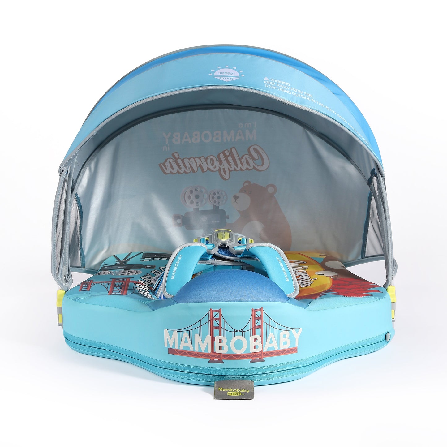 Mambobaby™ Baby Swim Float with Canopy & Safety Seat (3–24 Months) | Sunny California Edition - 10790228-3d-cover-steamship-m - Proactive Baby