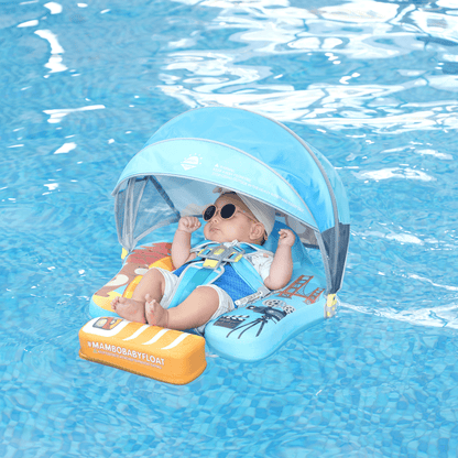 Mambobaby™ Baby Swim Float with Canopy & Safety Seat (3–24 Months) | Sunny California Edition - 10790228-3d-cover-steamship-m - Proactive Baby