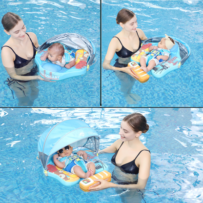 Mambobaby™ Baby Swim Float with Canopy & Safety Seat (3–24 Months) | Sunny California Edition - 10790228-3d-cover-steamship-m - Proactive Baby