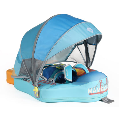 Mambobaby™ Baby Swim Float with Canopy & Safety Seat (3–24 Months) | Sunny California Edition - 10790228-3d-cover-steamship-m - Proactive Baby
