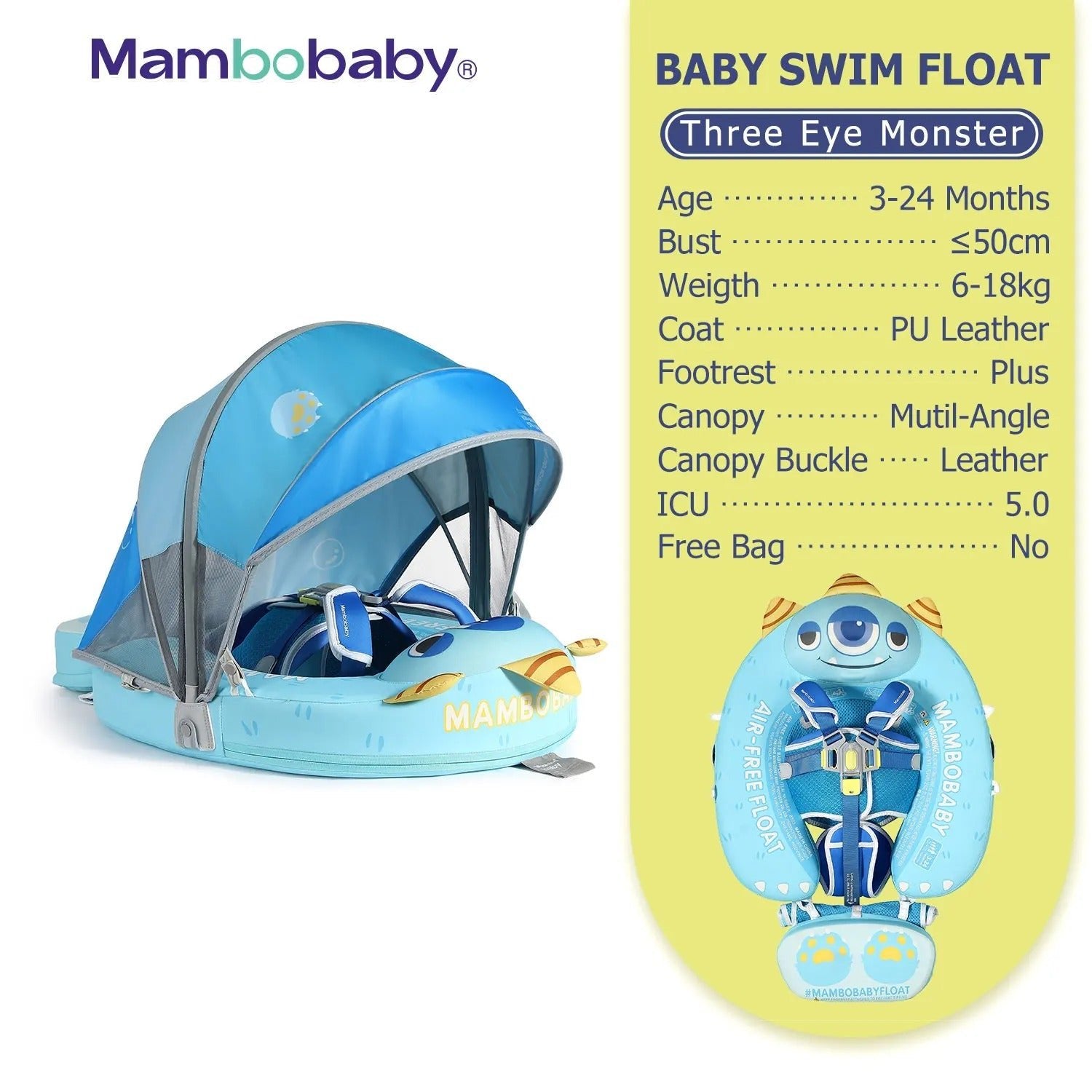 Mambobaby™ Baby Swim Float with Canopy & Safety Seat (3–24 Months) | Tri - Eye Adventurer Edition - 10790228-3d-cover-steamship-m - Proactive Baby