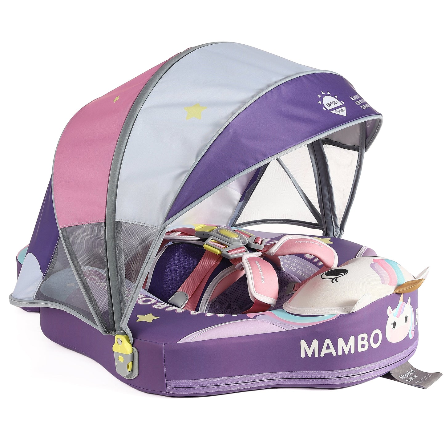 Mambobaby™ Baby Swim Float with Canopy & Safety Seat (3–24 Months) | Unicorn Cuddle Edition - 10790228-3d-cover-steamship-m - Proactive Baby