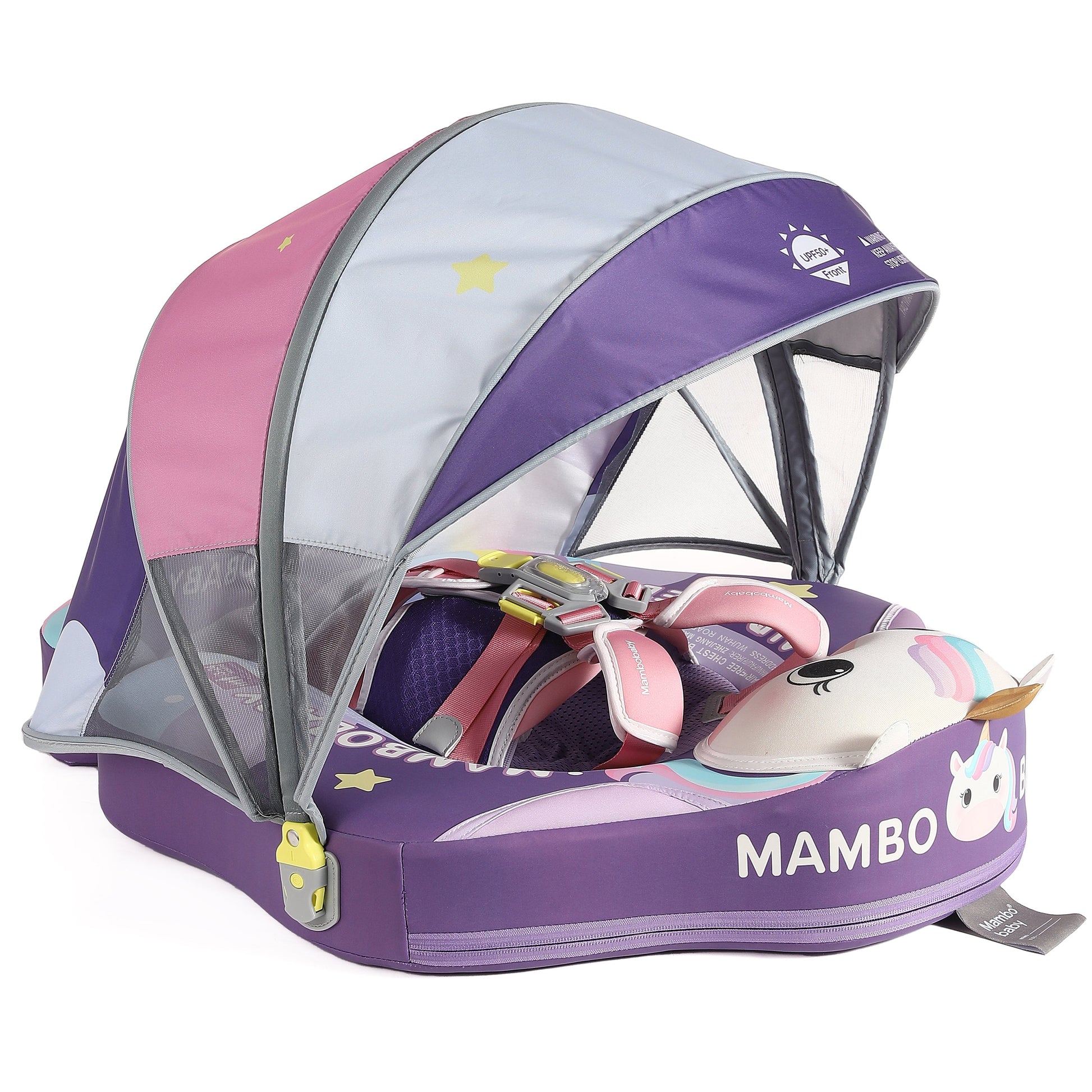 Mambobaby™ Baby Swim Float with Canopy & Safety Seat (3–24 Months) | Unicorn Cuddle Edition - 10790228-3d-cover-steamship-m - Proactive Baby