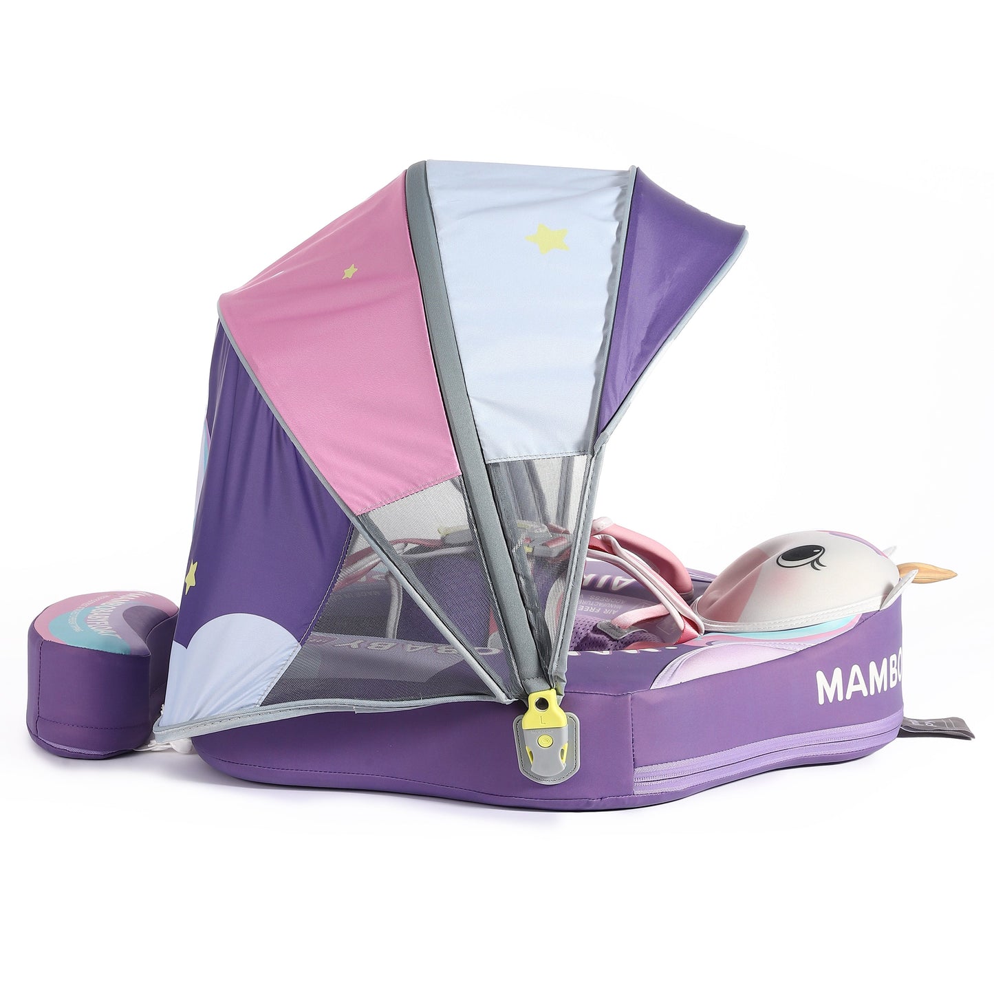 Mambobaby™ Baby Swim Float with Canopy & Safety Seat (3–24 Months) | Unicorn Cuddle Edition - 10790228-3d-cover-steamship-m - Proactive Baby