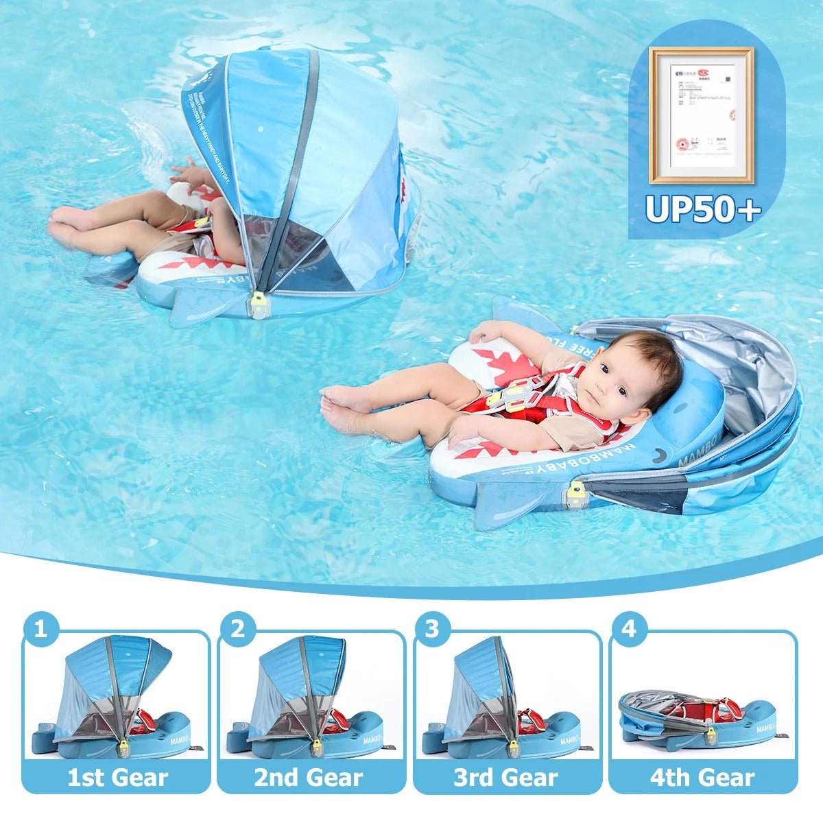 Mambobaby™ Baby Swim Float with Canopy & Safety Seat (3–24 Months) | Unicorn Cuddle Edition - 10790228-3d-cover-steamship-m - Proactive Baby