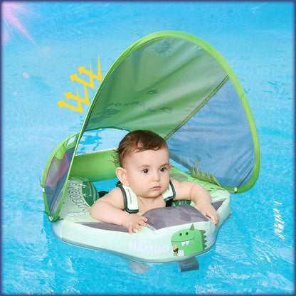 Proactive Baby Mambobaby Non-Inflatable Baby Swim Trainer With Improved Tail- Dinosaur and Unicorn Design