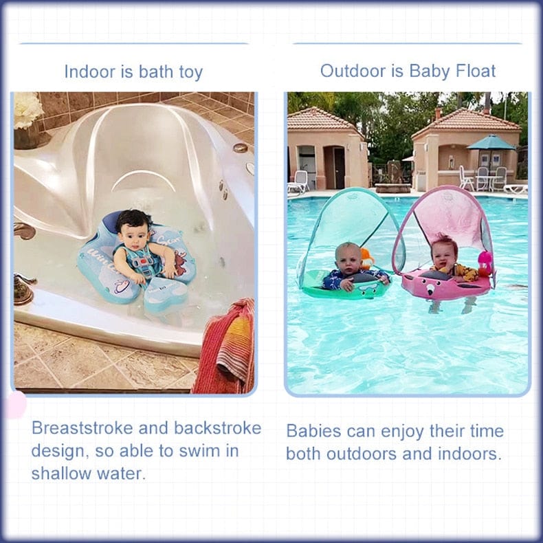 Proactive Baby Mambobaby Non-Inflatable Baby Swim Trainer With Improved Tail- Dinosaur and Unicorn Design