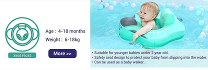 Proactive Baby Mambobaby Non-Inflatable Baby Swim Trainer With Improved Tail- Dinosaur and Unicorn Design