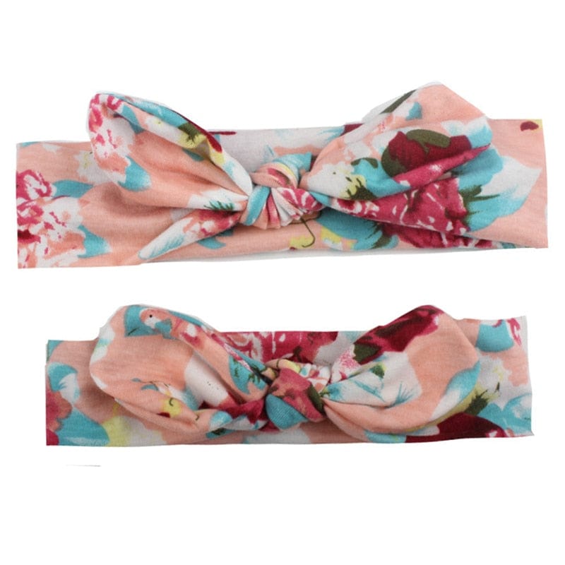 Allover Floral Print Bow Headband for Mom and Me