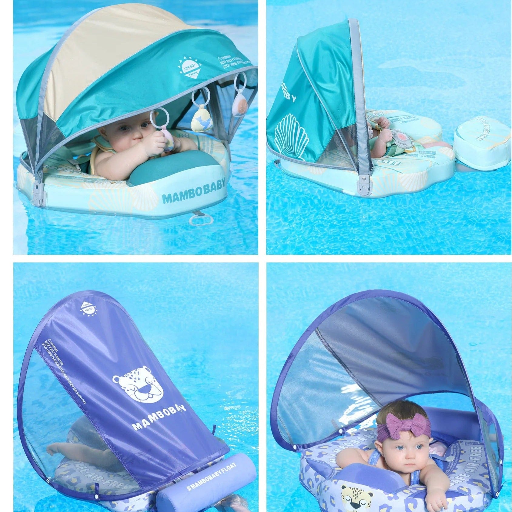 Proactive Baby New Mambobaby Non-Inflatable Float with Canopy for Infant