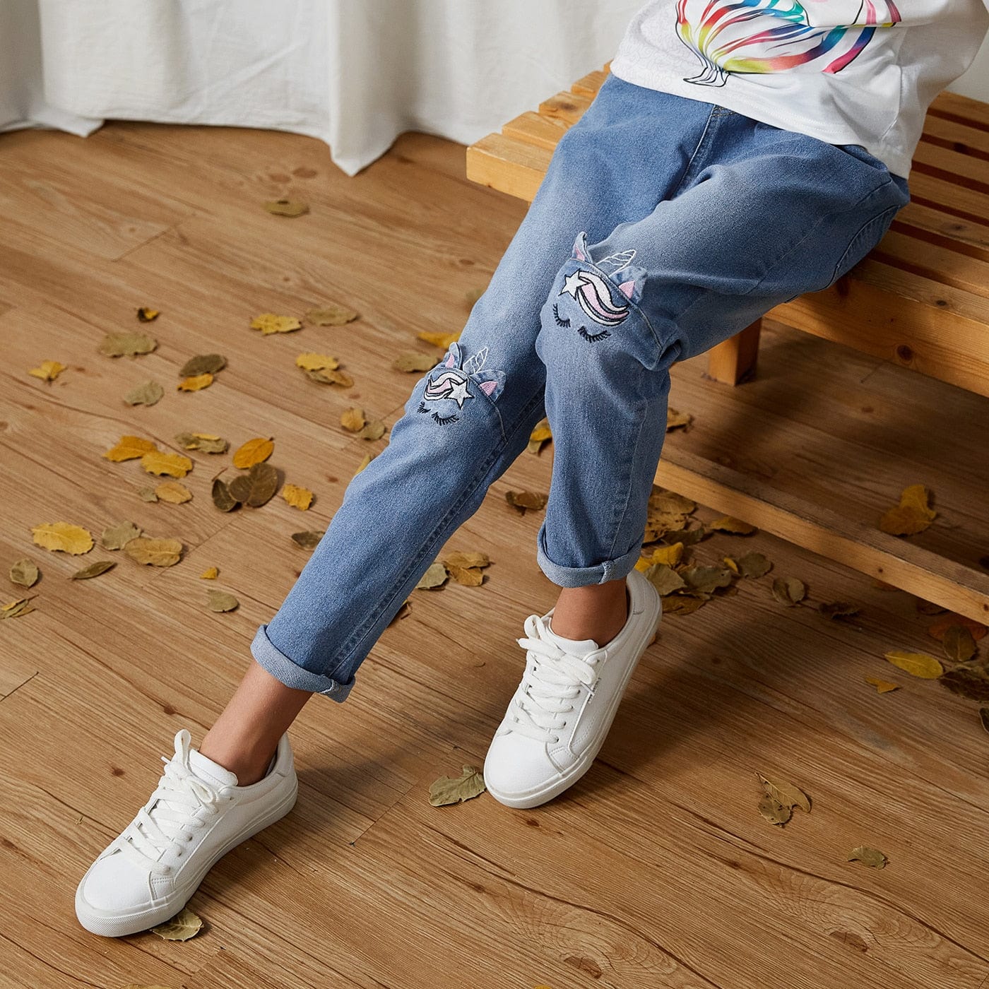 Pants Clearance Women'S Trendy Casual Loose Washed Denim Ripped