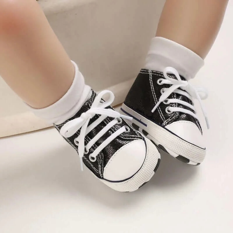 Sequined Canvas Baby Sneakers For Boys/Girls