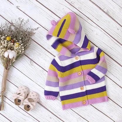 Toddler Baby Boy/Girl Winter Hooded Knitted Sweater