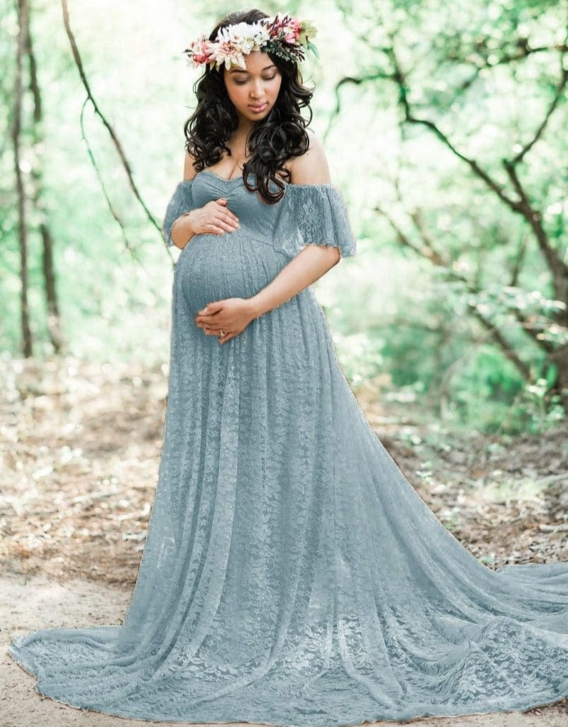 Jwl-elegant Maternity Gown Lace Maxi Dress Pregnant Women Clothes  Photography Pregnancy Dress Maternity Dresses For Photo Shoot | Fruugo NO