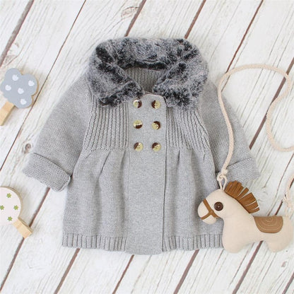 Proactive Baby 2021 New Cute Baby Girls Knitting sweaters children&#39;s clothing Cardigan Baby Autumn Winter Outfit Coat Costumes Kids jacket