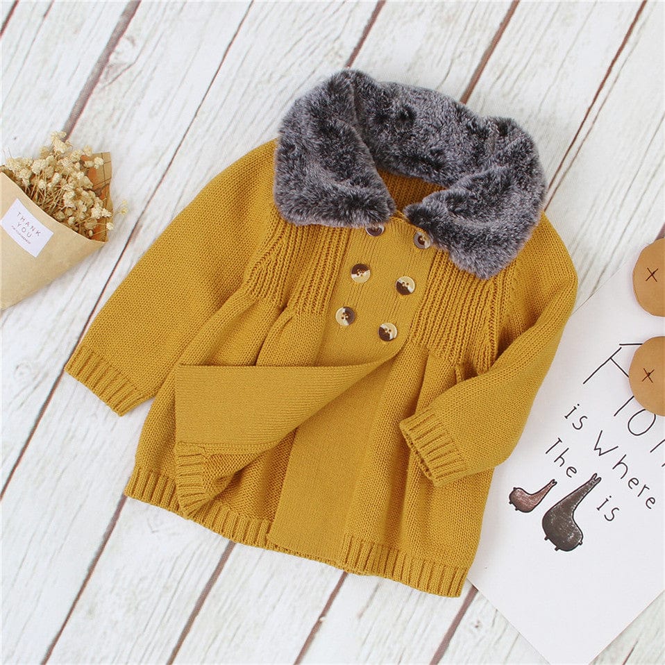 Proactive Baby 2021 New Cute Baby Girls Knitting sweaters children&#39;s clothing Cardigan Baby Autumn Winter Outfit Coat Costumes Kids jacket