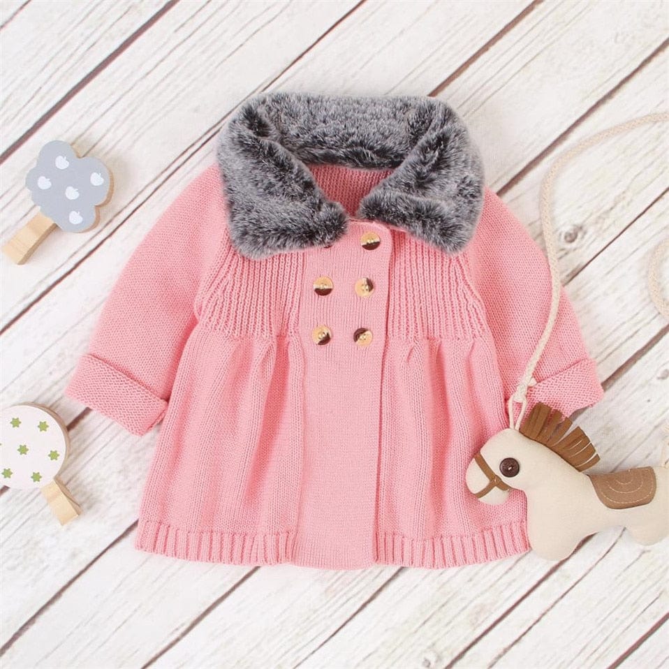 Proactive Baby 2021 New Cute Baby Girls Knitting sweaters children&#39;s clothing Cardigan Baby Autumn Winter Outfit Coat Costumes Kids jacket