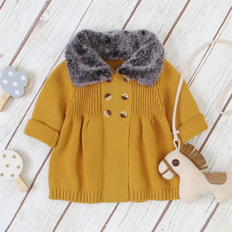 Proactive Baby 2021 New Cute Baby Girls Knitting sweaters children&#39;s clothing Cardigan Baby Autumn Winter Outfit Coat Costumes Kids jacket