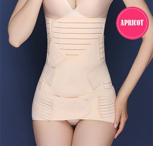 Postpartum Belly Support Recovery Wrap Pregnancy Girdles Women Body Shaper  Tummy Shapewear Belt 3 in 1 (Color : Pink S) (Color : Whitem)