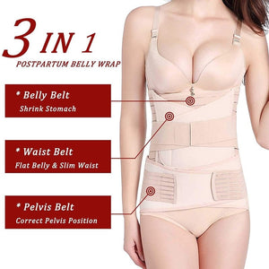 IMPORTIKAAH Postpartum 3-in-1 Girdles Wrap– Waist + Pelvis Pregnant Post  Pregnancy Slimming Belt (Large Waist 31-36 inch) + Pregnancy Belly Support