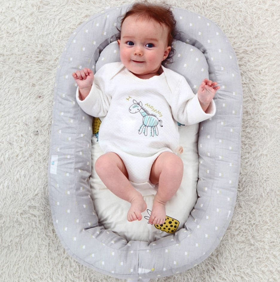 Proactive Baby 74*51cm Baby Nest Bed Crib with Pillow Portable Travel Bed Crib Removable Soft Comfortable Cotton Newborn Bed Cushion Bassinet